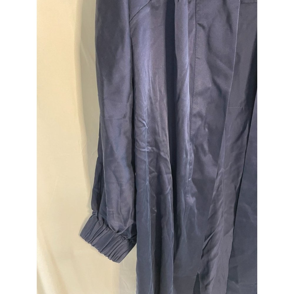 Lunya Washable Silk Robe In Deep Blue M - Picture 4 of 11